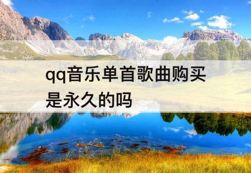 qq音乐单首歌曲购买是永久的吗