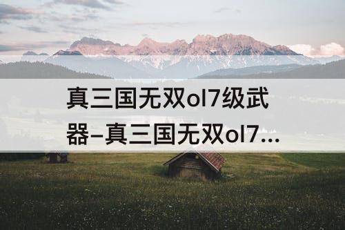 真三国无双ol7级武器-真三国无双ol7级武器名称