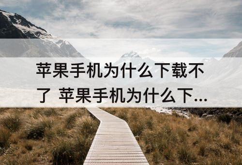 苹果手机为什么下载不了 苹果手机为什么下载不了app软件老是获取