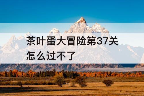 茶叶蛋大冒险第37关怎么过不了