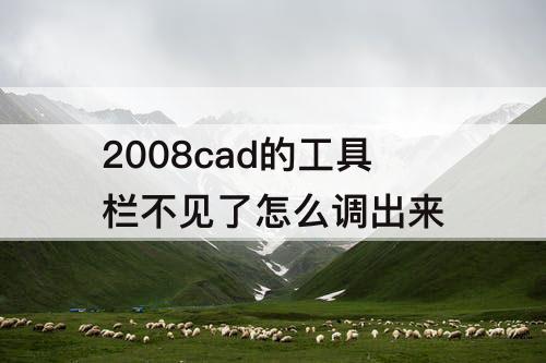 2008cad的工具栏不见了怎么调出来