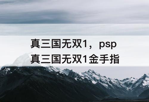真三国无双1，psp真三国无双1金手指