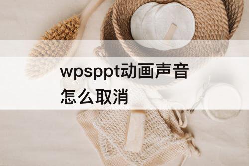 wpsppt动画声音怎么取消