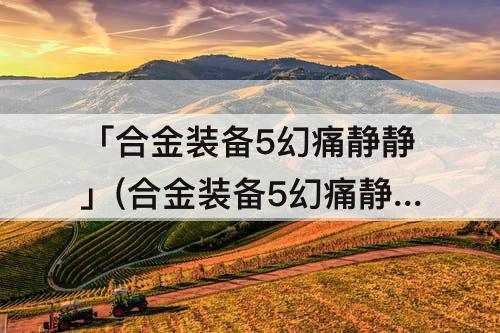 「合金装备5幻痛静静」(合金装备5幻痛静静原型)