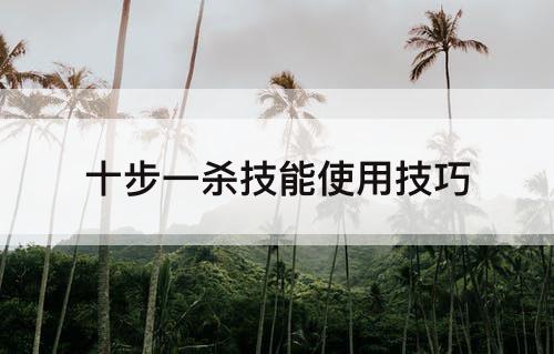十步一杀技能使用技巧