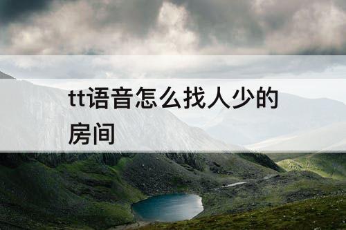 tt语音怎么找人少的房间