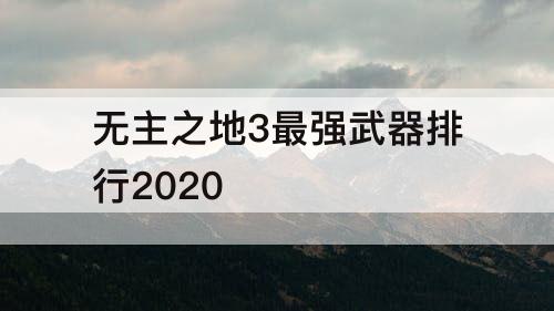 无主之地3最强武器排行2020