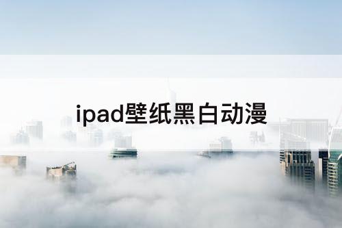 ipad壁纸黑白动漫