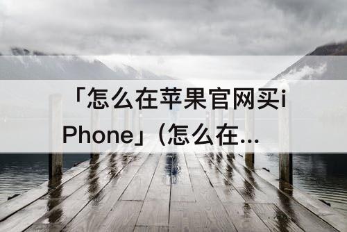 「怎么在苹果官网买iPhone」(怎么在苹果官网买iPhone12promax)