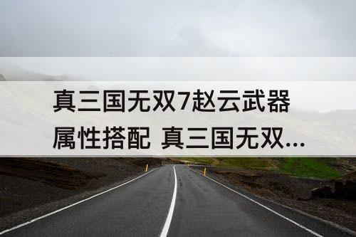 真三国无双7赵云武器属性搭配 真三国无双7赵云武器属性搭配贴吧