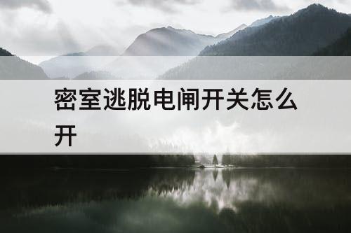 密室逃脱电闸开关怎么开