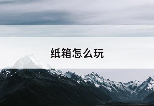 纸箱怎么玩