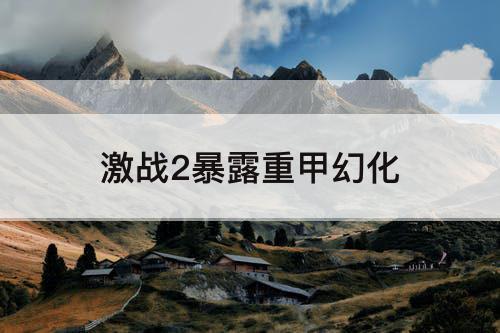 激战2暴露重甲幻化