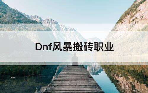 Dnf风暴搬砖职业