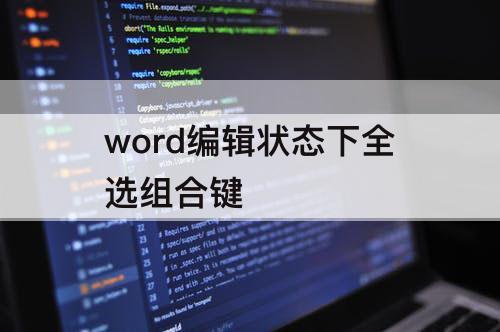 word编辑状态下全选组合键