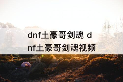dnf土豪哥剑魂 dnf土豪哥剑魂视频
