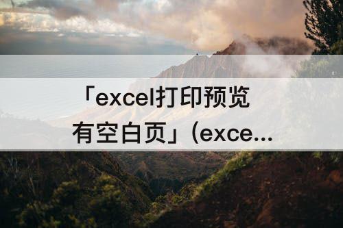 「excel打印预览有空白页」(excel打印预览有空白页怎么删除)
