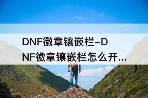 DNF徽章镶嵌栏-DNF徽章镶嵌栏怎么开启