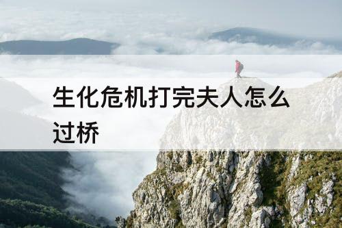 生化危机打完夫人怎么过桥