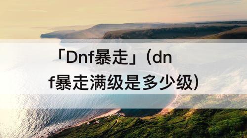 「Dnf暴走」(dnf暴走满级是多少级)