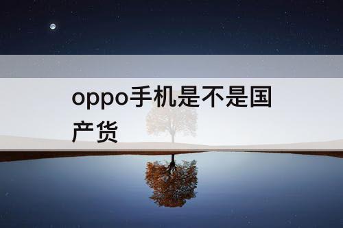 oppo手机是不是国产货