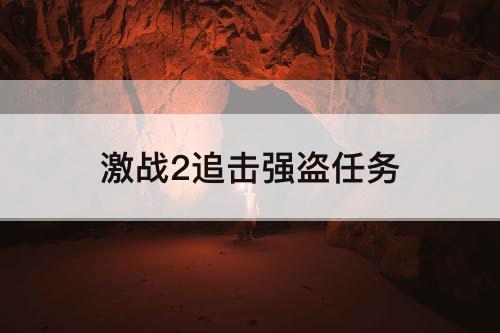 激战2追击强盗任务