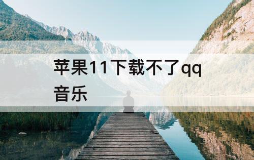 苹果11下载不了qq音乐