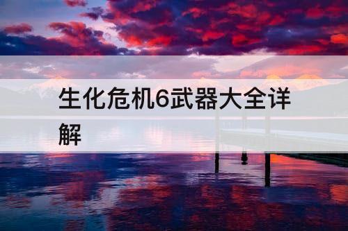 生化危机6武器大全详解