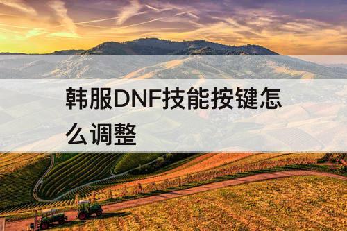 韩服DNF技能按键怎么调整
