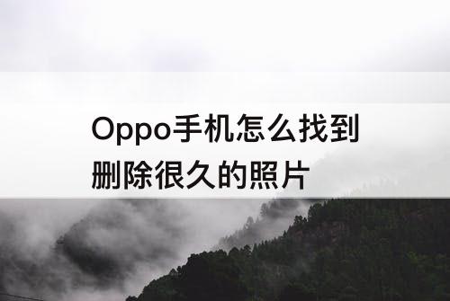 Oppo手机怎么找到删除很久的照片
