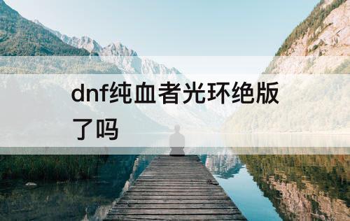 dnf纯血者光环绝版了吗