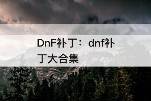 DnF补丁：dnf补丁大合集