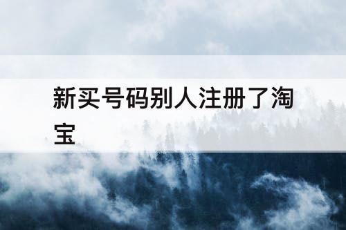 新买号码别人注册了淘宝