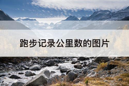 跑步记录公里数的图片