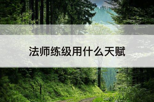 法师练级用什么天赋