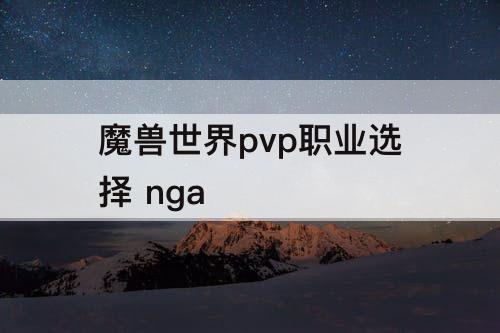 魔兽世界pvp职业选择 nga