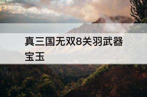真三国无双8关羽武器宝玉