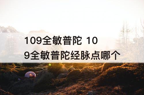 109全敏普陀 109全敏普陀经脉点哪个