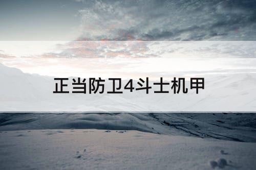 正当防卫4斗士机甲
