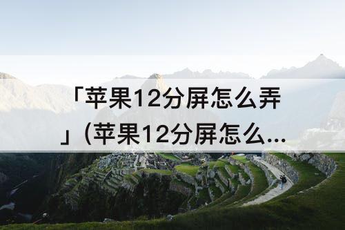 「苹果12分屏怎么弄」(苹果12分屏怎么弄?)