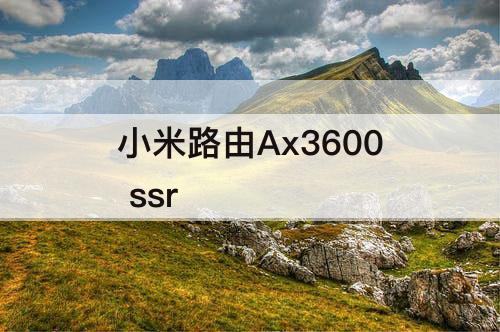 小米路由Ax3600 ssr