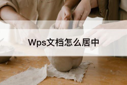 Wps文档怎么居中