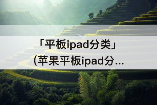 「平板ipad分类」(苹果平板ipad分类)
