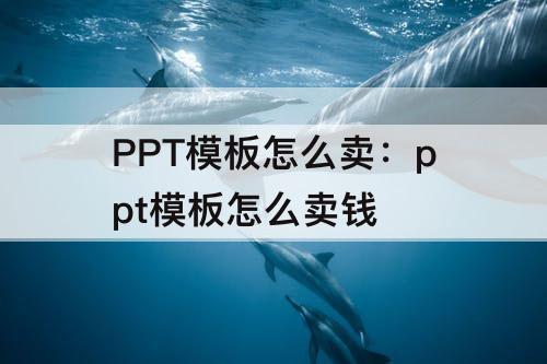 PPT模板怎么卖：ppt模板怎么卖钱