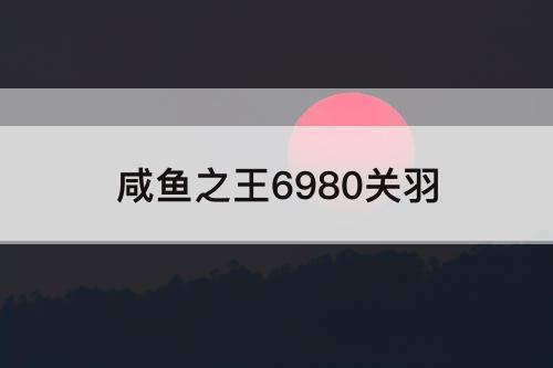 咸鱼之王6980关羽