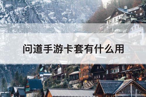 问道手游卡套有什么用