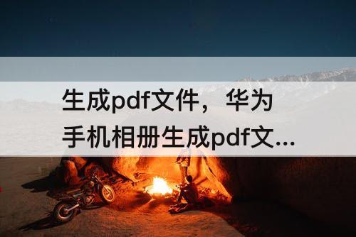 生成pdf文件，华为手机相册生成pdf文件在哪