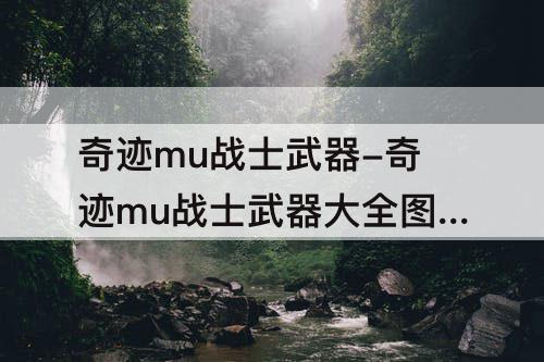 奇迹mu战士武器-奇迹mu战士武器大全图片