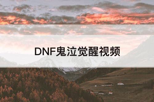 DNF鬼泣觉醒视频