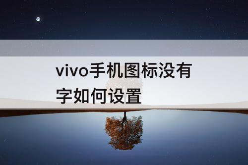 vivo手机图标没有字如何设置